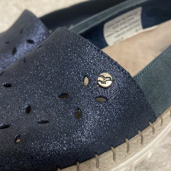 Fly Flot Navy Blue Glitter Espadrilles - Picture 2 of 6